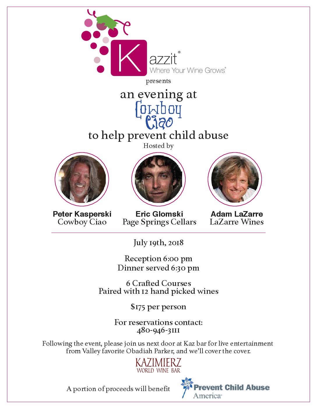 Meet the Winemaker Children’s Benefit Dinner